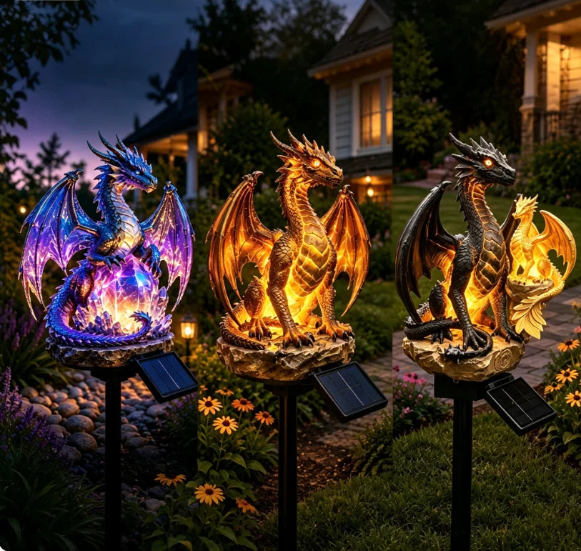 🔥 FLASH SALE/🐉 Amethyst Crystal Dragon✨️Solar Dragon Crystal Garden Light