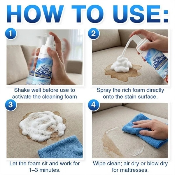 ✨Vilyro™ Multi-Enzyme Foam Cleaner🫧 | Dissolves Grease, Grime, Food Stains & Everyday Messes | No-Scrub Spray-and-Wipe Formula | Gentle Multi-Surface Cleaner for Kitchen, Bathroom, Sofa & Car