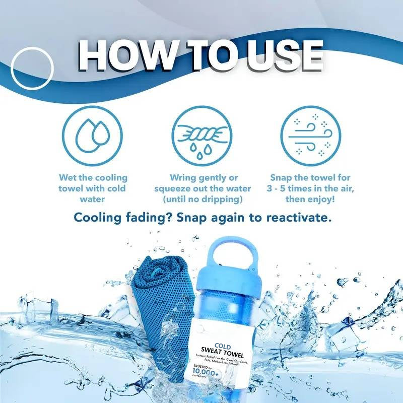 🎁Last Day Buy 1 Get 1 Free 🔥Cold Sweat Towel You Can Use Anywhere, Anytime! Reusable Soft Absorbent Cooling Portable