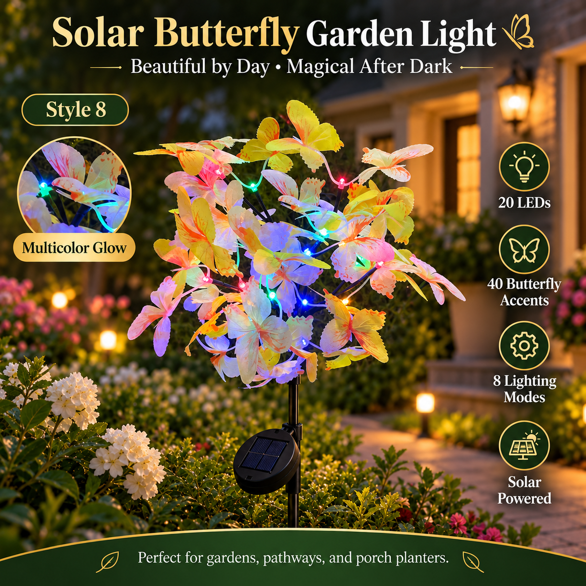 π
2026 Best Seller π¦β¨ 50% OFF β Solar Butterfly Garden Lights | Beautiful by Day, Magical After Dark