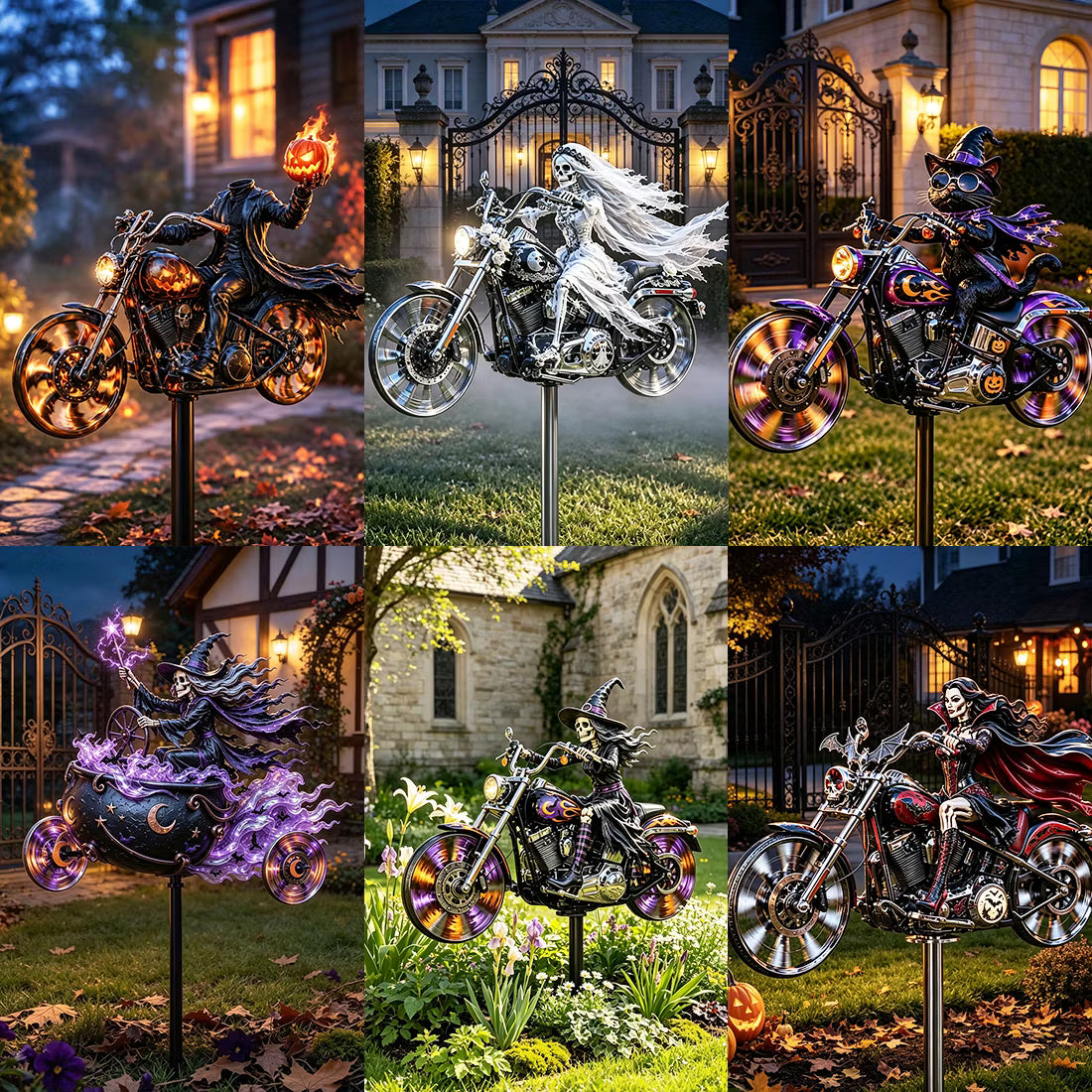 π BikerSpooky Halloween Motorcycle Garden Windmill ποΈ
