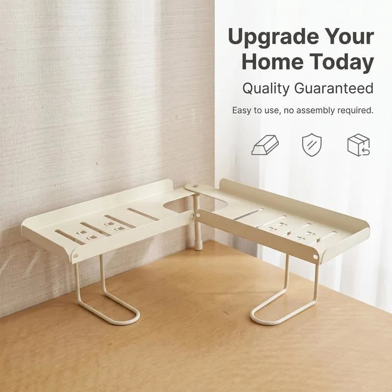 Foldable Over-Sink Organizer – No-Drill Carbon Steel Sink Storage Rack, Adjustable & Easy-Drain