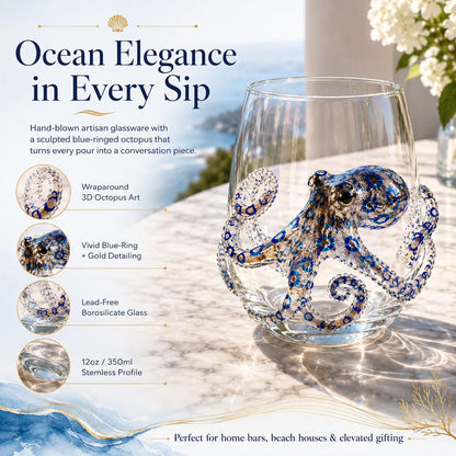 ⏰Last day Promotion 🔥-🎁The Perfect Beach House Gift🌊3D Ocean Animal Artisan Glassware Collection🎁