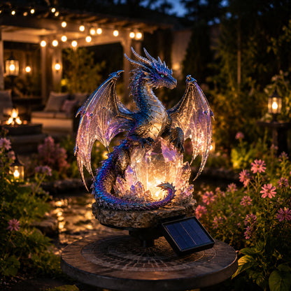🔥 🛩️FLASH SALE/🐉 Amethyst Crystal Dragon✨️Solar Dragon Crystal Garden Light