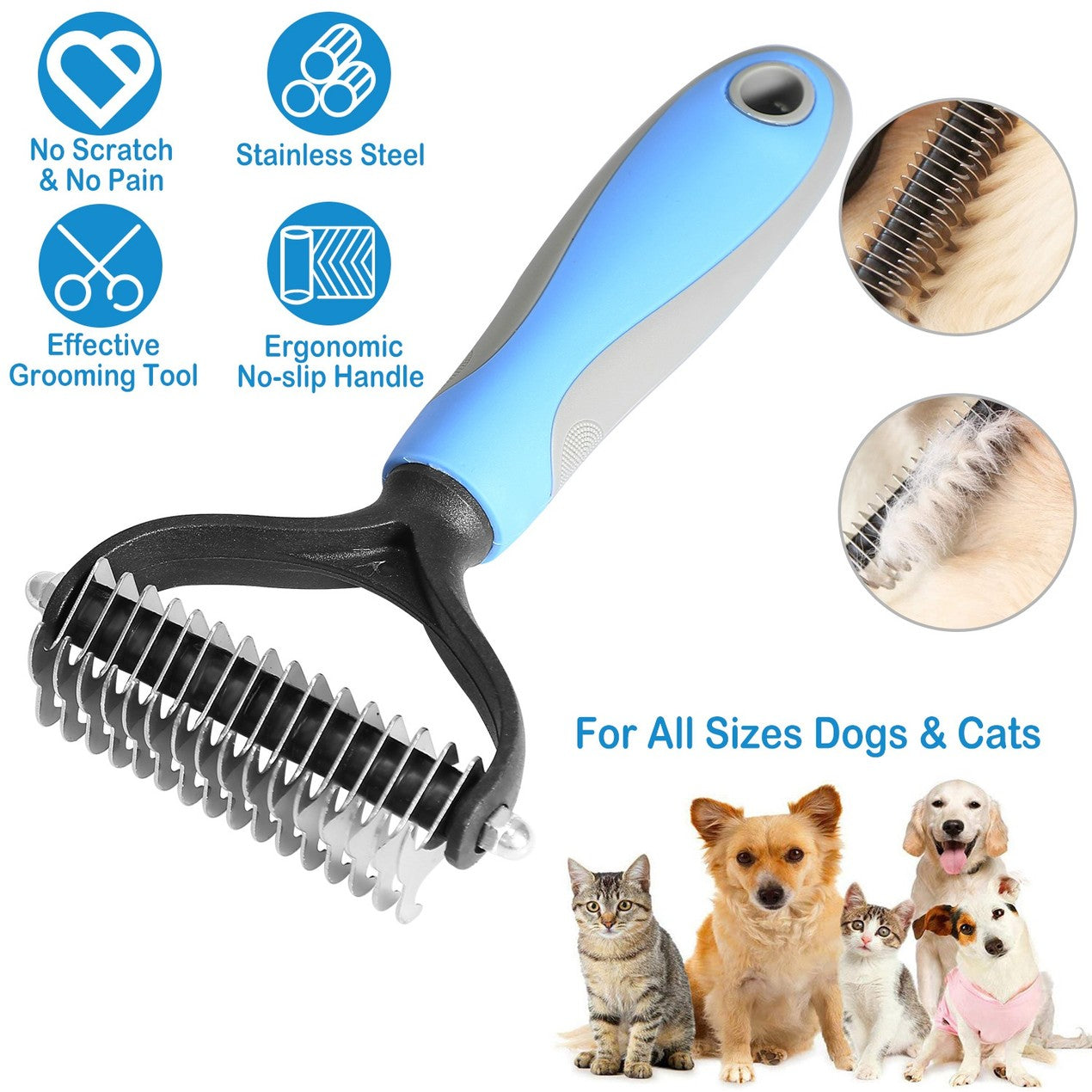 Professional Deshedding Tool for Dogs & Cats