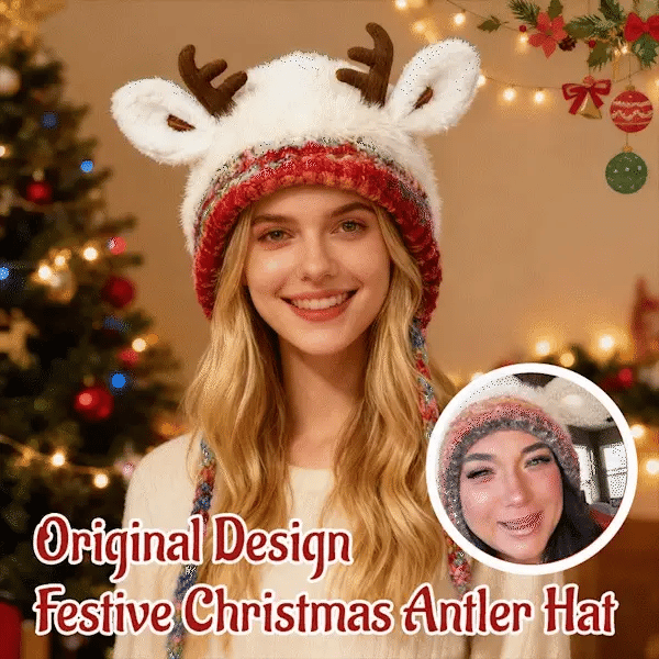 Original Design Festive Christmas Antler Hat