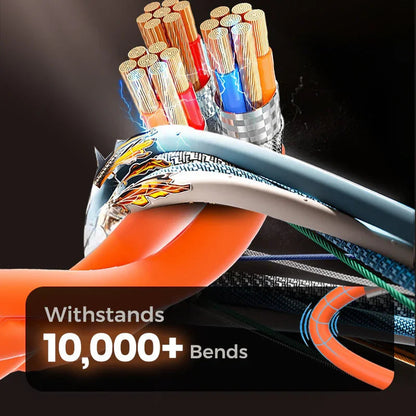 120W 3 in 1 Rotating Elbow Fast Charging Data Cable