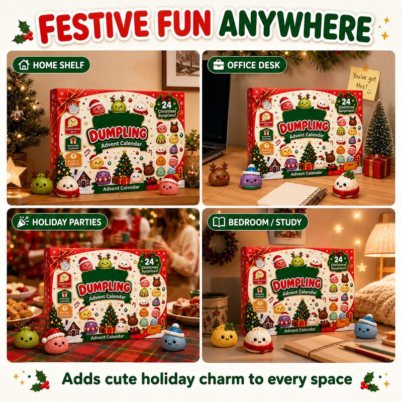 Adorable Squishy Surprise Box | Dumpling Squishy Advent 2026 Calendar -  Holiday Gift