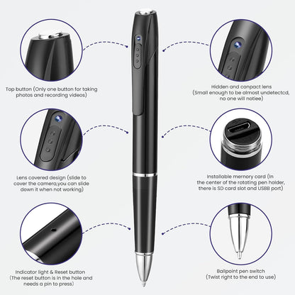 1080P Hidden Spy Pen Camera