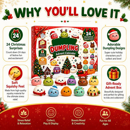 Adorable Squishy Surprise Box | Dumpling Squishy Advent 2026 Calendar -  Holiday Gift