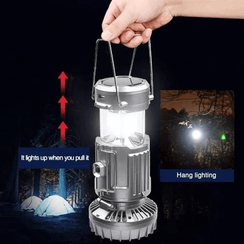 6 in 1 Portable Solar LED Camping Lantern
