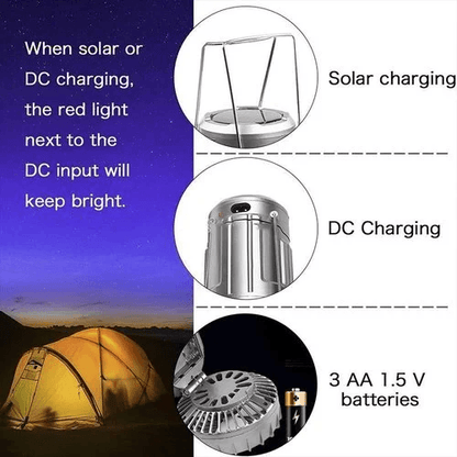 6 in 1 Portable Solar LED Camping Lantern