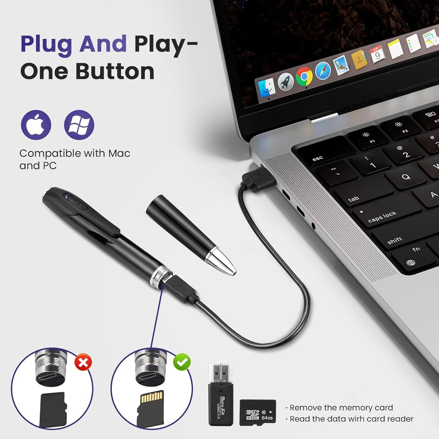1080P Hidden Spy Pen Camera
