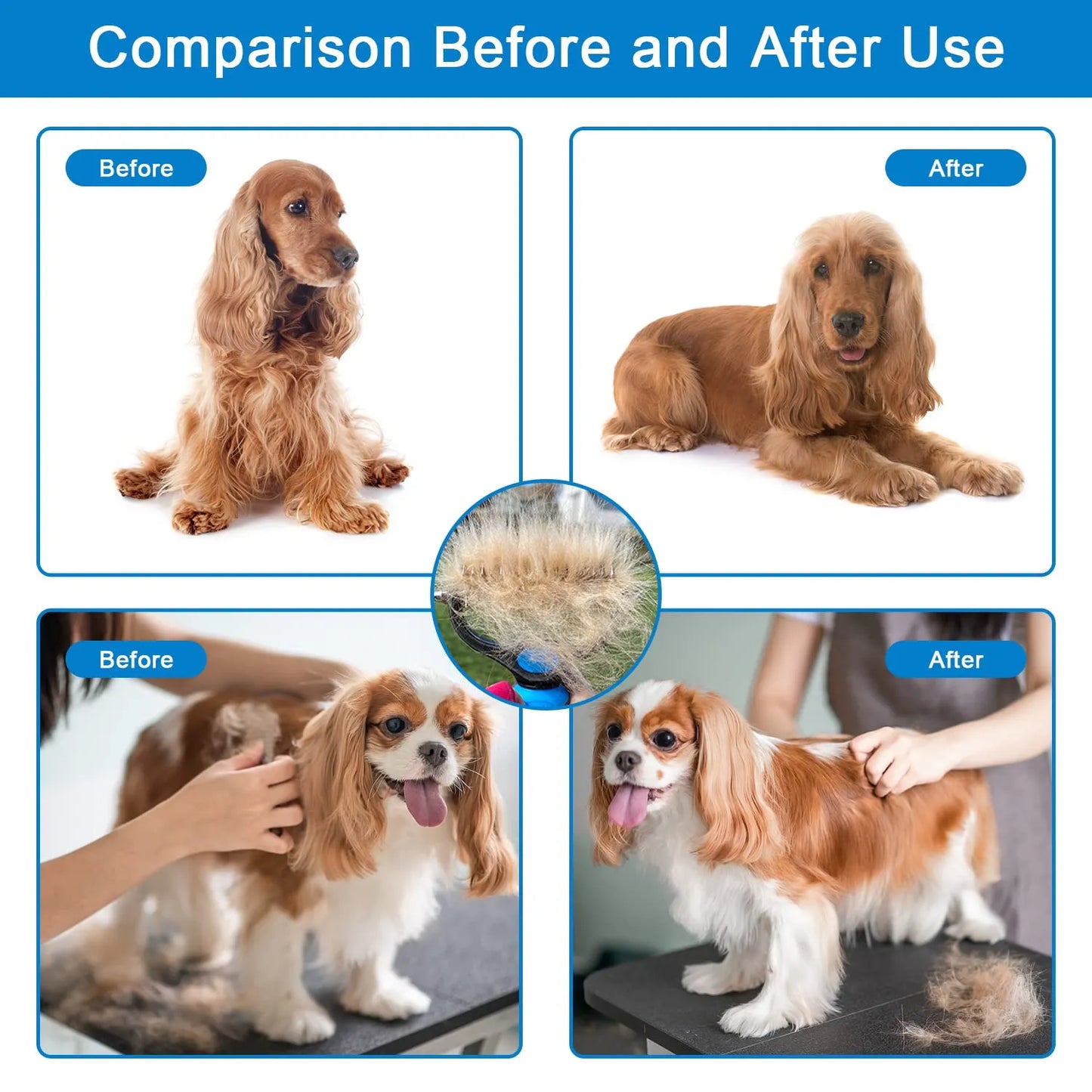 Professional Deshedding Tool for Dogs & Cats