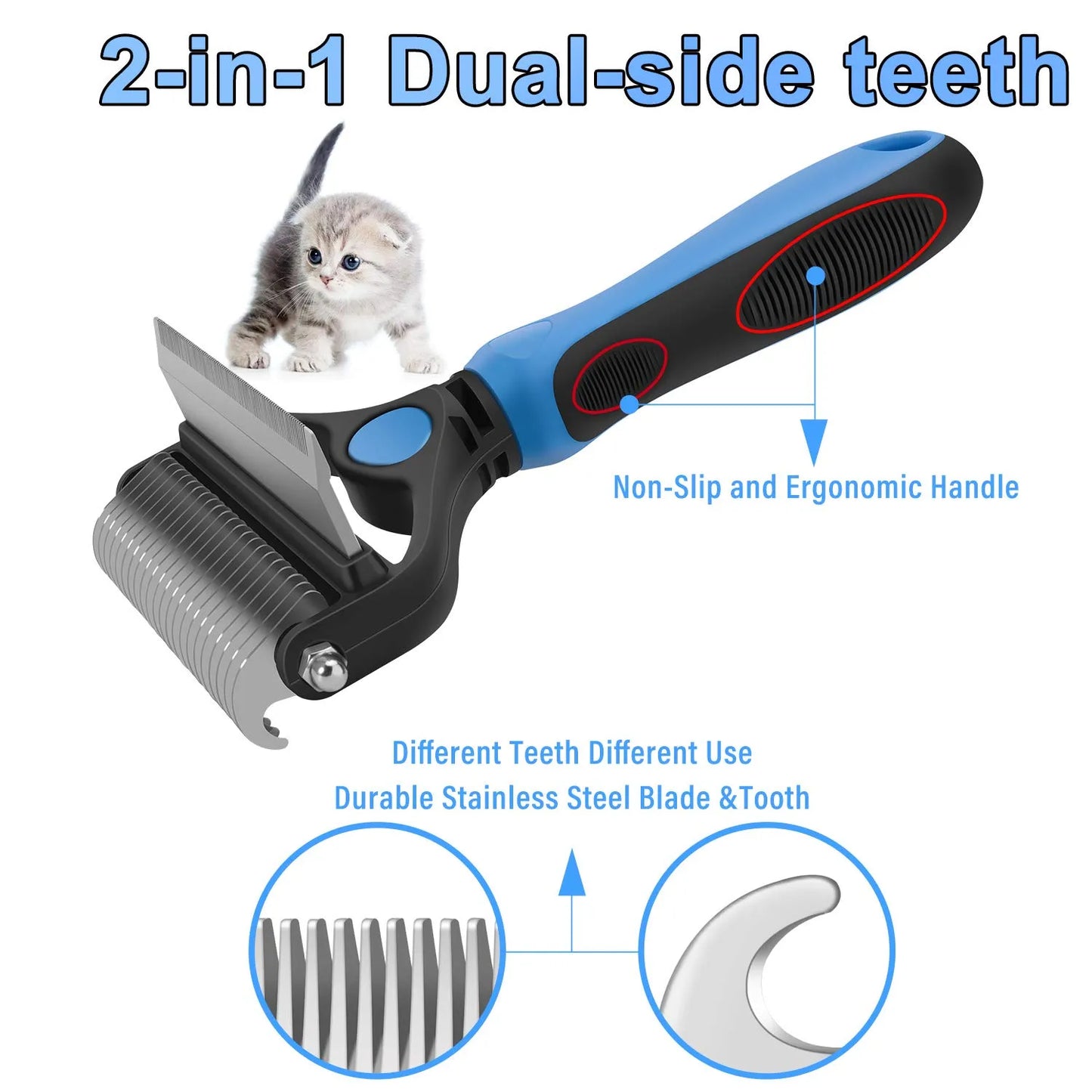 Professional Deshedding Tool for Dogs & Cats