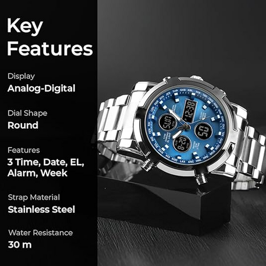 Men's Waterproof Military Analog-Digital Watch