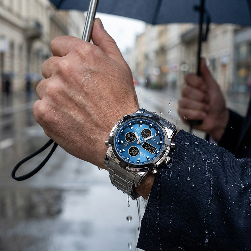 Men's Waterproof Military Analog-Digital Watch
